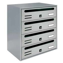 vendita online Casellario postale 4 posti orizzontale interno - cubo rivista Cassette postali, bacheche e casellari Alubox